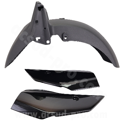 MUDGUARD FRONT TO FIT YAMAHA XMAX 125-300CC 2023-2024 BLACK  ( 3PCS ) ( OEM : BKA-F1511 + BKA-F1513 BKA-F1514 )  