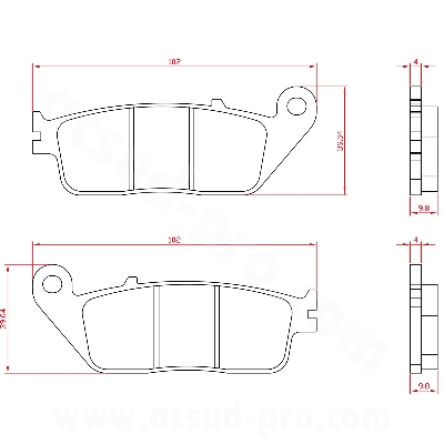 BRAKE PADS BRENTA  HONDA 400 SILVER WING AR, 600 SILVER WING AR, 700 INTEGRA 2014> AR  (HOMOLOGUEE ECE R90) BR3071