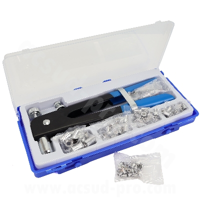 COFFRET PINCE ECROU A SERTIR + 80 INSERT ALU