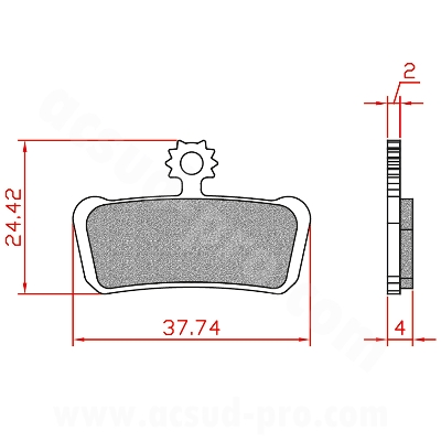 BRENTA E-BIKE BRAKE PAD COMPATIBILITY AVID XO TRAIL, ELIXIR 9 ET ELIXIR 7 TRAIL, SRAM G2 ULTIMATE ET RSC, Guide Ultimate, RSC, RS, R, T