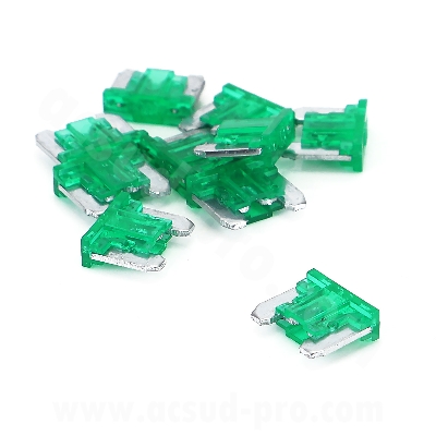 MINI FUSIBLES PLATS / MICRO FUSIBLE ( 30A ) ( SACHET 10 PIECES  )  