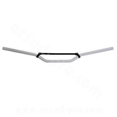 GUIDON MOTO / MECABOITE / CROSS ALU NOEND BLANC Ø22mm (L : 810mm H : 93mm)  