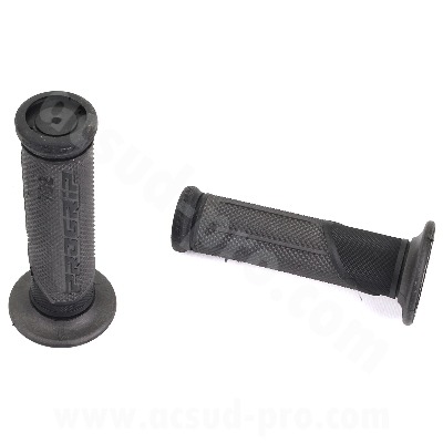 COPPIA MANOPOLE PROGRIP 732  NERO / TITANIO , TERMINALE CHIUSO