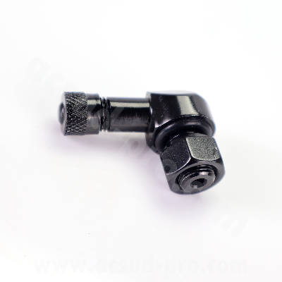 VALVE PNEU COUDEE ALUMINIUM RBMAX  TUBELESS NOIR  8.3MM ( 1PCS )