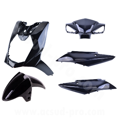 KIT BODYWORK PARTS TO FIT SYM ORBIT III 50/125CC NOIR (5 PIECES)( 53205-XB1-000-KG / 64301-XB1-000-KG / 83600-XB1-000-KG / 83500-XB1-000-KG)    