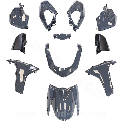 KIT CARROSSERIE ADAPT. YAMAHA NMAX 125CC 2015-2020 GRIS NARDO (11 PIECES)