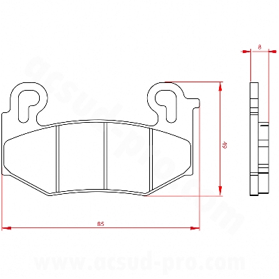 BRAKE PADS BMW R 1300 GS 2024 AVANT  (HOMOLOGUEE ECE R90) BR4318  