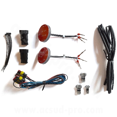 LOGO LED ADDTIONNEL RB MAX ADAPT. HONDA GOLDWING GL 1800 2001-2025 / AFRICA TWIN 1100  / NT 1100 / CBR 1000  (Ø62MM ) ( PAIR )