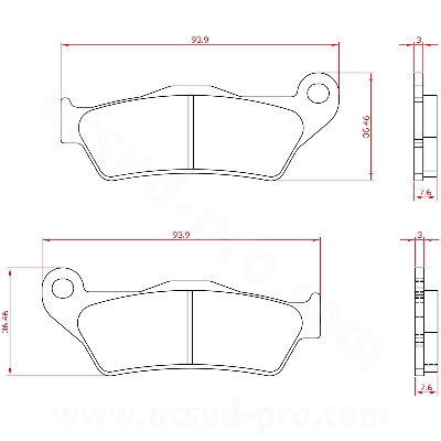 PASTIGLIE FRENO BRENTA OFFROAD ADAPT. KTM 400-600-620-640 LC4 AV / HUSQVARNA 250-350-410-570-610 TE AV / MOTO-GUZZI 1200 GRISO, NORGE AR /SHERCO 250-300-450-510 SE AV ( BR6027 )  