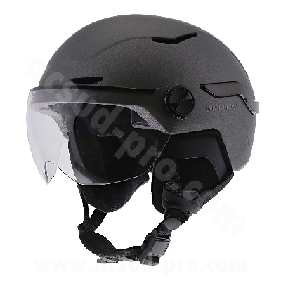 T'NB- LED VISOR HELMET WITH BRAKE LIGHT AND INDICATORS - CHARCOAL GREY - SIZE M