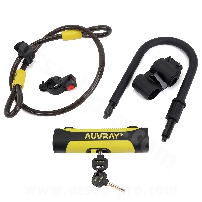 U AUVRAY U ROC BIKE LOCK 180 X 245 (Ø14mm) WITHOUT BRACKET WITH 1M (Ø12mm)  - CABLE SECURITY 8/10