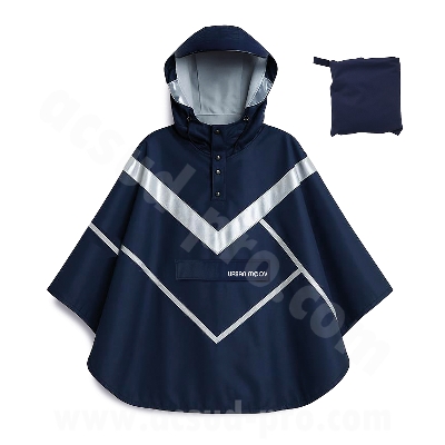 T'NB- PONCHO DE PLUIE TNB IMPERMEABLE REFLECHISSANT - TAILLE L