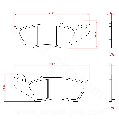 PASTIGLIE FRENO MOTO BRENTA OFFROAD GAS GAS 300 EC 2000>2010 ANT / HONDA 125 CRF F 2014>2020 ,450 CRF X 2005> ANT / SUZUKI 450 RMX 2010>2017 ANT / YAMAHA 250 WR F 2001>2016 ANT  ( BR6050 )      