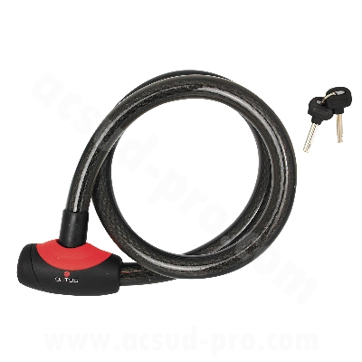 ANTIVOL VELO SPIRALE  A CLE OKTOS Ø25mm L 1.2m