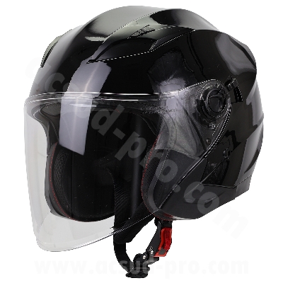 HELMET JET NOEND SC-32 BLACK GLOSSY DOUBLE VISOR      M (ECE 22.06)