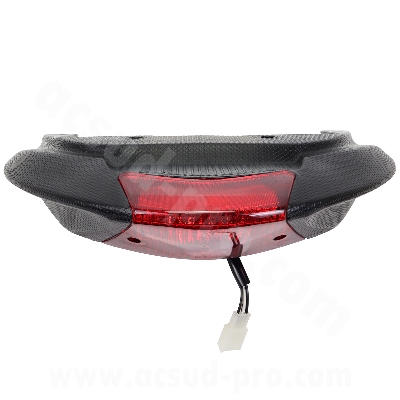 Asa de agarre para pasajero con luz adaptativa para Piaggio Zip 50-125cc 2000-2024, negra - (OEM: 575407000C)