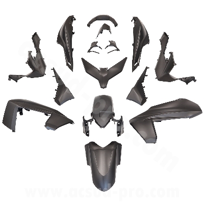 CARENADO ADAPT. HONDA FORZA 125-350CC 2023-2025  NEGRO / GRIS NH312 ( 15 PIEZAS )
