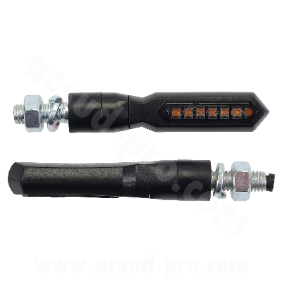 CLIGNOTANT HOMOLOGUE RB MAX CRISTAL SEQUENTIEL INDICATEUR PROGRESSIF A LEDS NOIR (LA PAIRE)  