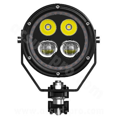 COPPIA FARI ADDIZIONALI RBMAX LUNGO RAGGIO LED CON 7 MODELLI DI LUCE, COLORE NERO 12V80W ( OMOLOGATI ) 3000 LM COMANDI WIRELESS (SENZA NECESSITà DI CABLAGGIO)
