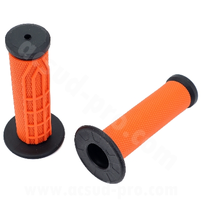 REVETEMENT POIGNEE MOTO NOEND OFF ROAD ORANGE (LA PAIRE)