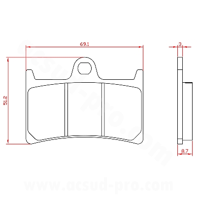 BRAKE PADS BRENTA CERAMIQUE YAMAHA 600 YZF-R6 1999> AV, 700 MT-07 2014> AV, 800 FZ8 N 2011> AV, 900 MT-09 2017> AV, 1000 FZ1 2006-2012 AV, 1300 XJR 1999-2011 AV  (HOMOLOGUEE ECE R90) BR5094
