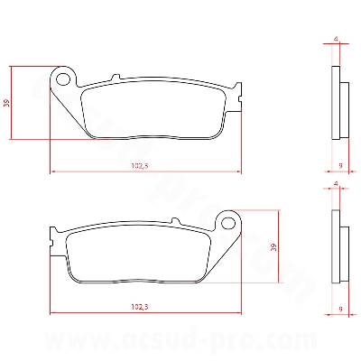 PASTILLAS DE FRENO ZONTES ZT / GK / U / M / R / V / X 125-310CC    (HOMOLOGUEE ECE R90) BR3242            