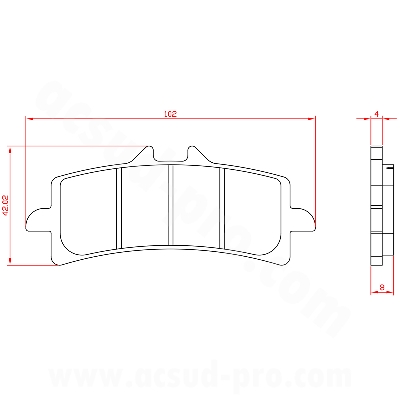 PASTIGLIE FRENO CERAMIQUE BRENTA APRILIA 1000 RSV4 RF 2015> ANT / BMW 1200 HP2 2008>2011 ANT / KTM 1290 SUPERDUKE 2014> ANT / HONDA 1000 CBR RR 2014> ANT  (OMOLOGATE ECE R90) BR5113