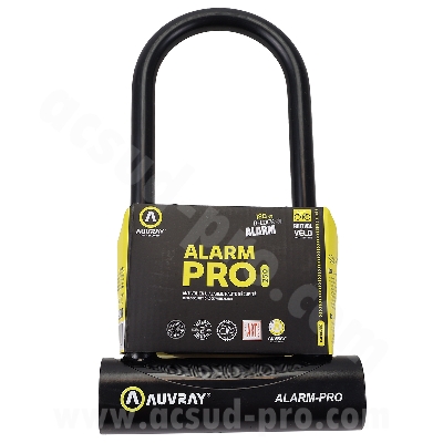 LUCCHETTO ANTIFURTO PER BICICLETTA AUVRAY UALARME PRO Ø14 - 98 MM X 250 MM - OMOLOGATO ART*** SRA