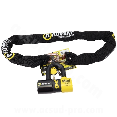 ANTIFURTO CATENA AUVRAY  XTREM MINI ALERTE Ø13,5 MM  - L. 140 CM - OMOLOGATA SRA/ ART****