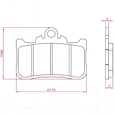 PASTIGLIE FRENO BRENTA HONDA CBX / F / R  500 2023 / HORNET 750CC 2023    (HOMOLOGUEE ECE R90) BR4308          