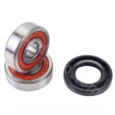 KIT CUSCINETTO TPI RUOTA ANTERIORE YAMAHA PW 50 / 80CC  ( 6200-2RS TPI + SPI 17 X 30 X 5  )              