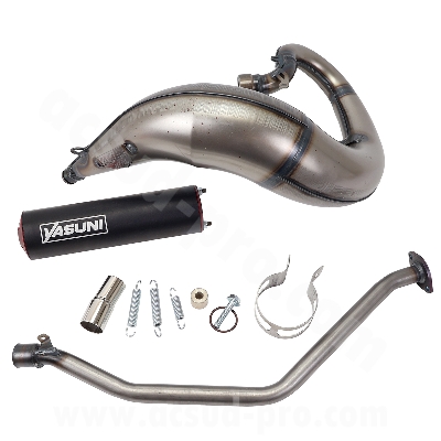 MARMITTA / SCARICO MOTO YASUNI PASSAGGIO ALTO DESTRA BETA 50 RR 2012>  (SILENZIATORE NERO) -TUB807TR-57  