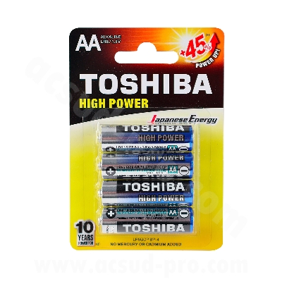 PILE LR6 TOSHIBA  ALCALINE (BLISTER DE 4)