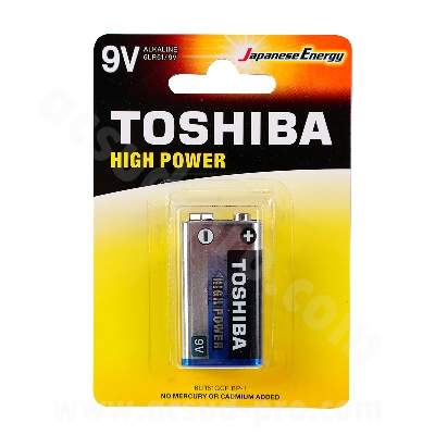 PILE 6LR61 9V TOSHIBA  ALCALINE HIGH POWER  (VENDU A L'UNITE)