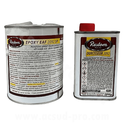 RESTOM VERNICE EPOSSIDICA EAF 2092 A FREDDO NERO LUCIDO RAL 9005 – 1000 G