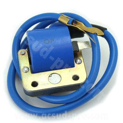 BOBINA ALTA TENSIONE COMPLETA DI CAVO E CONNETTORE - PIAGGIO CIAO 79 / 88(VERSIONE A PUNTINE) - VESPA 50 / 125  67 / 82 (PK 86 / 89)  OEM : 244114